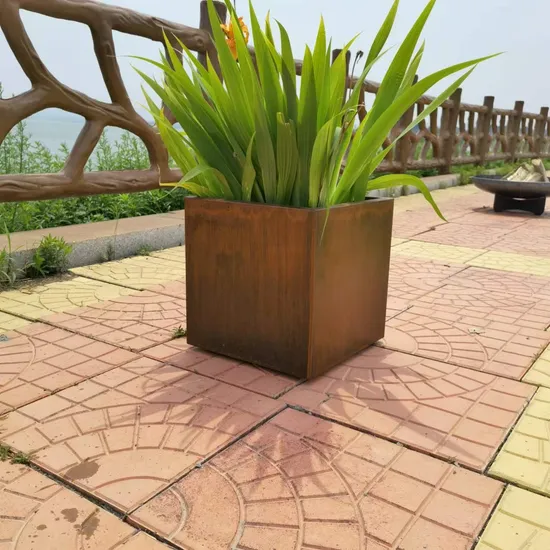 Corten Steel Simple Garden Landscape Flower Nursery Box