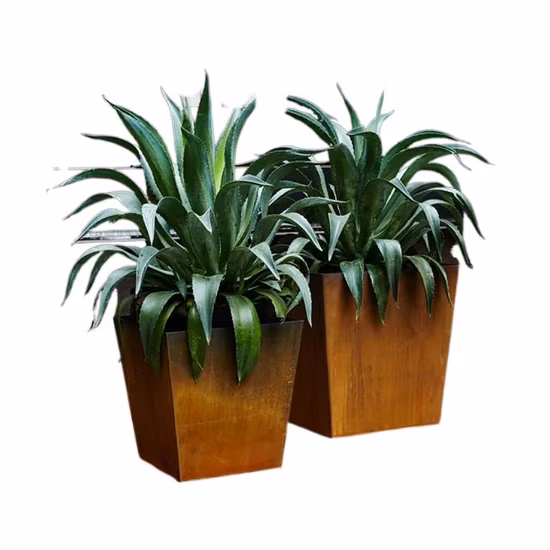 Custom Modern Design Corten Steel Long Rectangular Planter Box